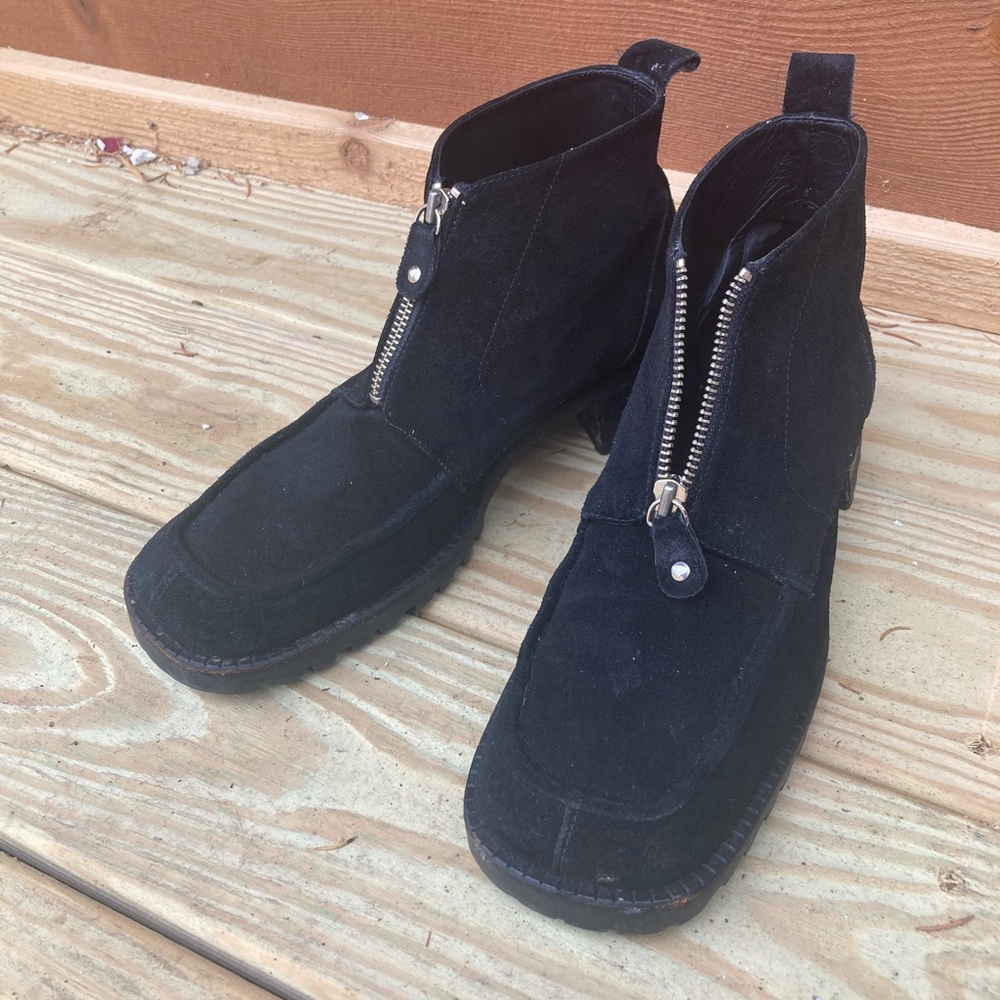90s KENNETH COLE Suede Ankle Boots - Picture 1 of 16